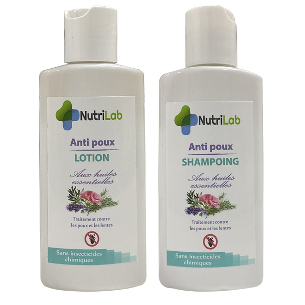 🎁 PACK 🎁 – NUTRILAB – anti poux lotion et shamp 125ml pack 2en1