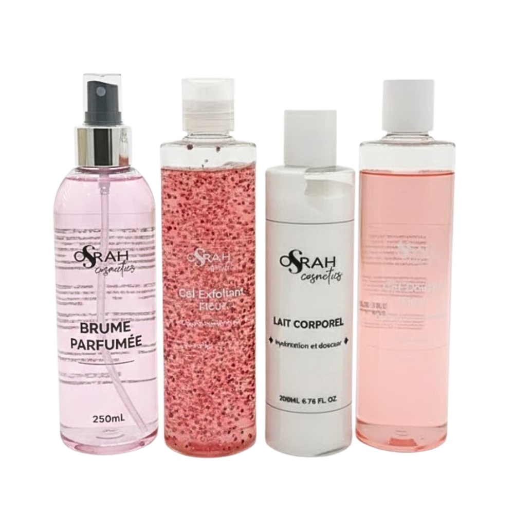 🎁 PACK 🎁 – OSRAH – Pack Hammam gel Douche+lait Corporel+Brume+Gel Exfoliant