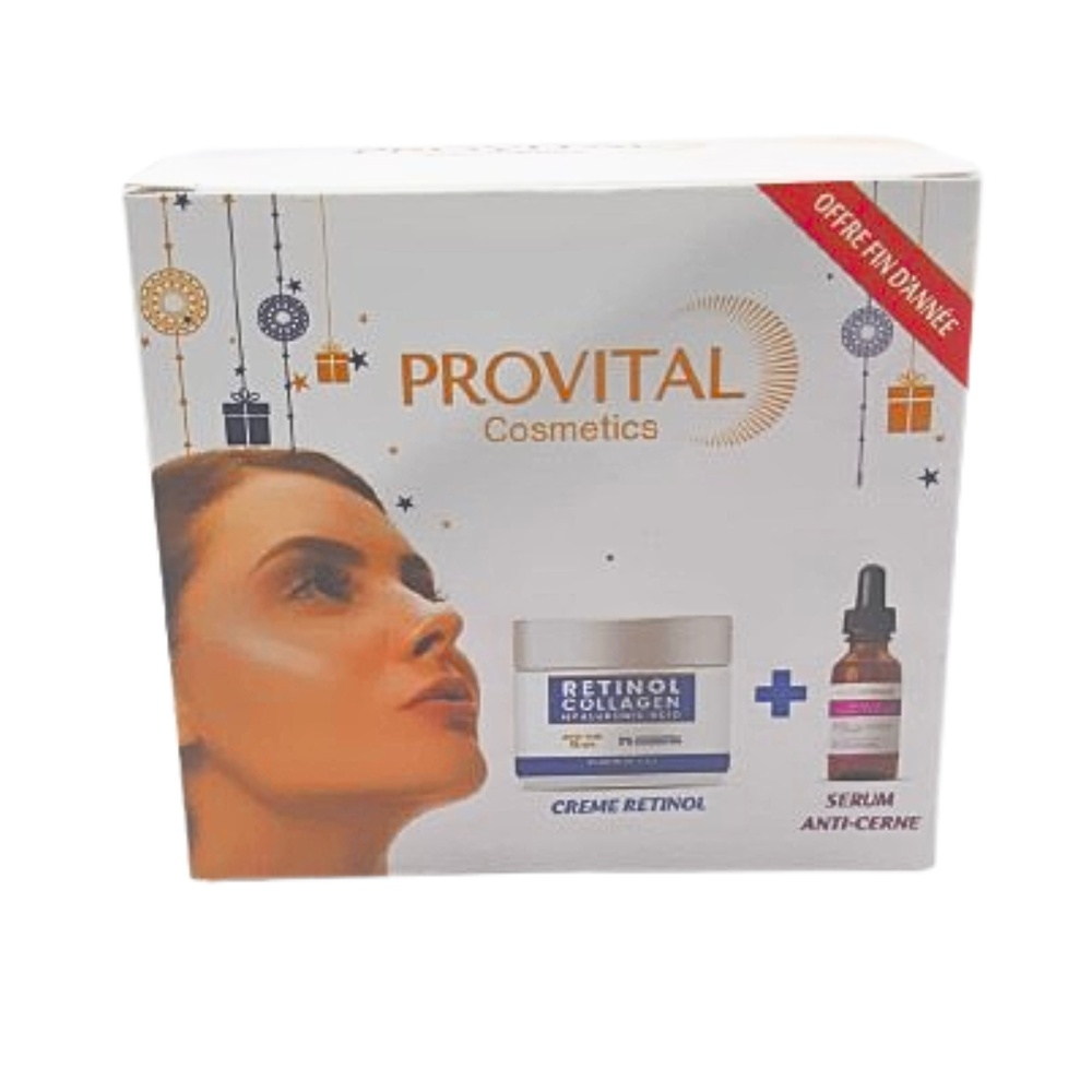 🎁 PACK 🎁 – PRO VITAL – Duo pack serum au collagene 30ml+serum anticerne 10ml