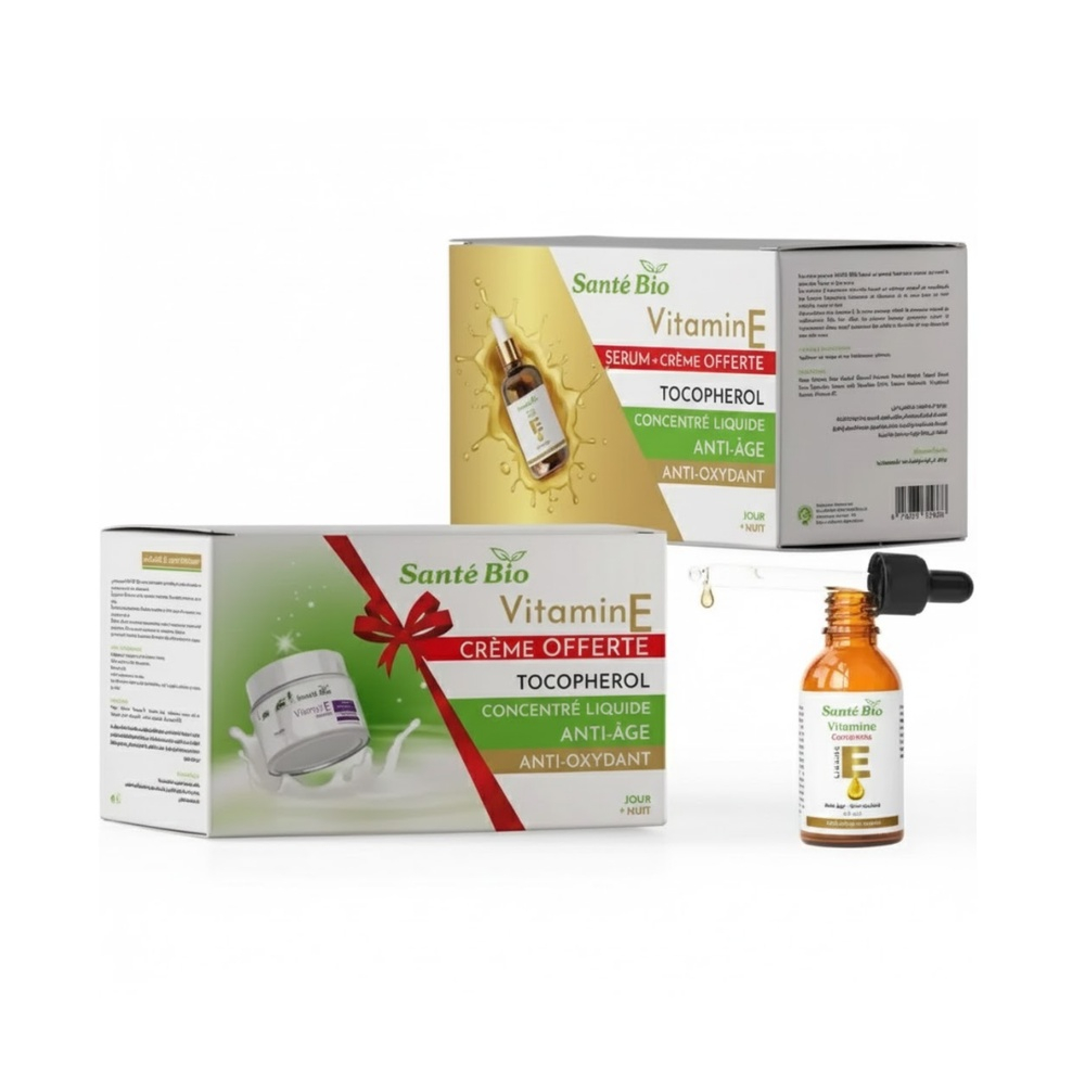 🎁 PACK 🎁 – SANTÉ BIO – Duo Pack Serum Vit E Concentre 10ml+creme Vitamine E