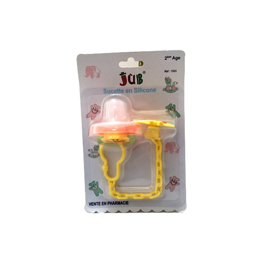 juniors-sucette-en-silicone-jub-2eme-age-clips.jpg JUNIORS – sucette en silicone jub 2émé age +clips