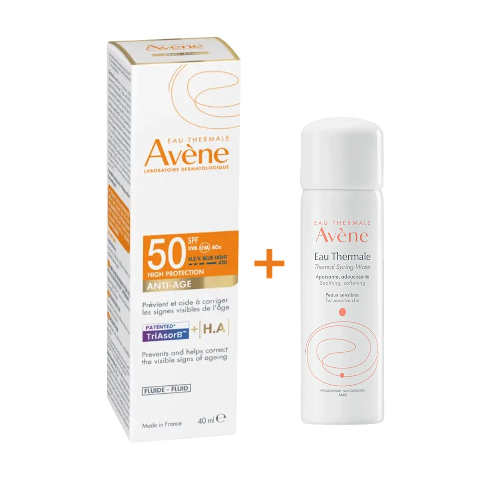 🎁 PACK 🎁 – AVÈNE – Ecran AntiAge THP spf50+ 50ml+Eau thermale pack