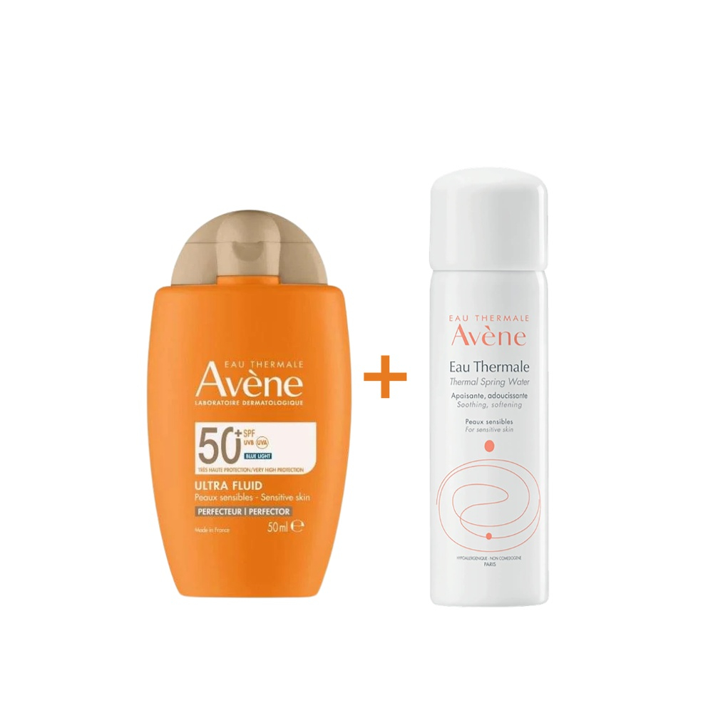 🎁 PACK 🎁 – AVÈNE – Ecran Ultra Fluide Perfecteur spf50+ 50ml+Eau Thermal 50ml pack