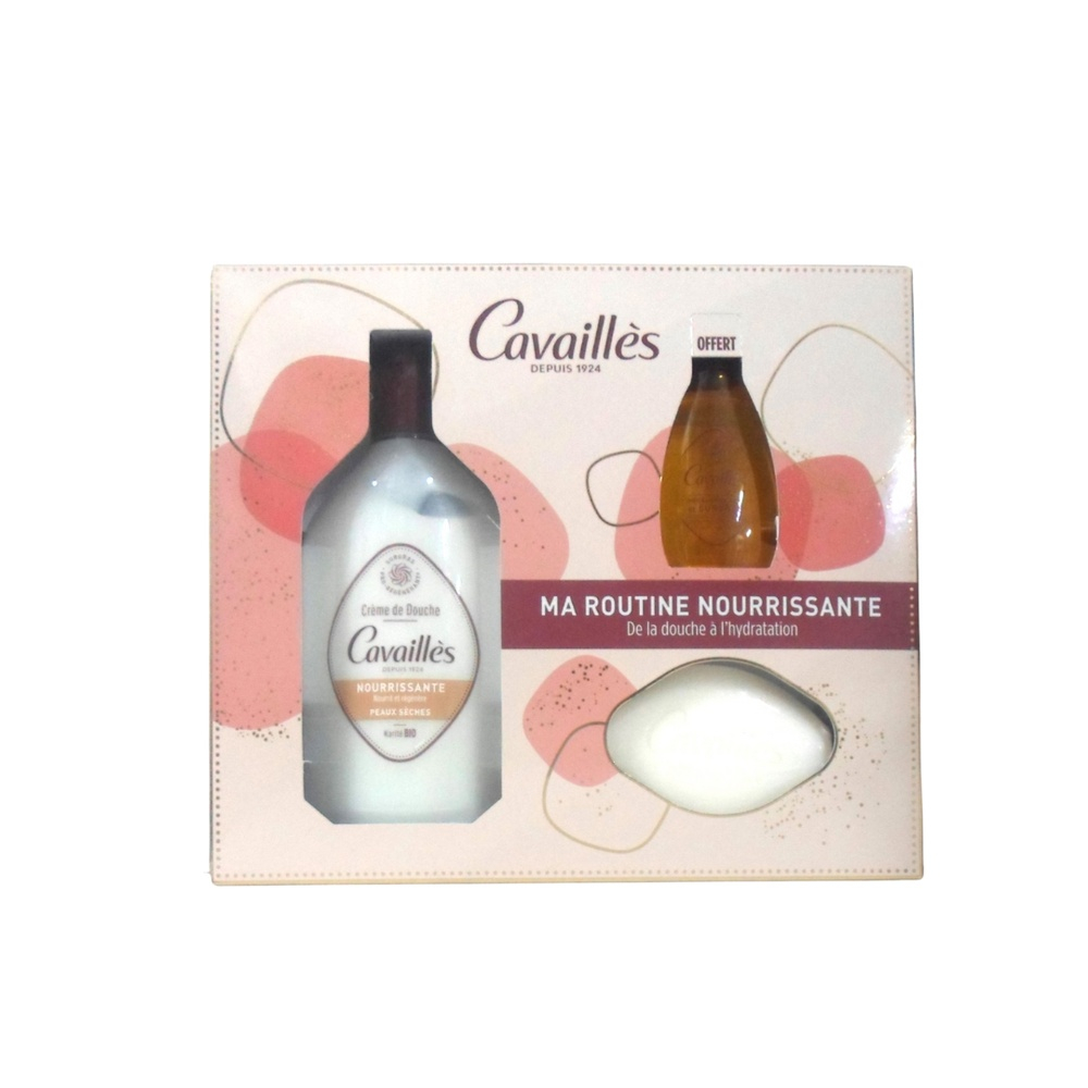 🎁 PACK 🎁 – CAVAILLÈS – Coffret Nourissante Creme Douche+Savon Nourissant+Huile Surgras