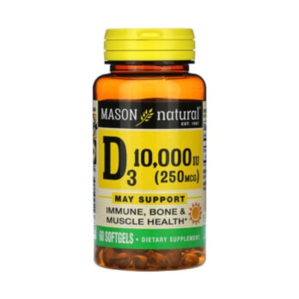 MASON NATURAL – Vitamin D3 10000 UI 60 Softgels