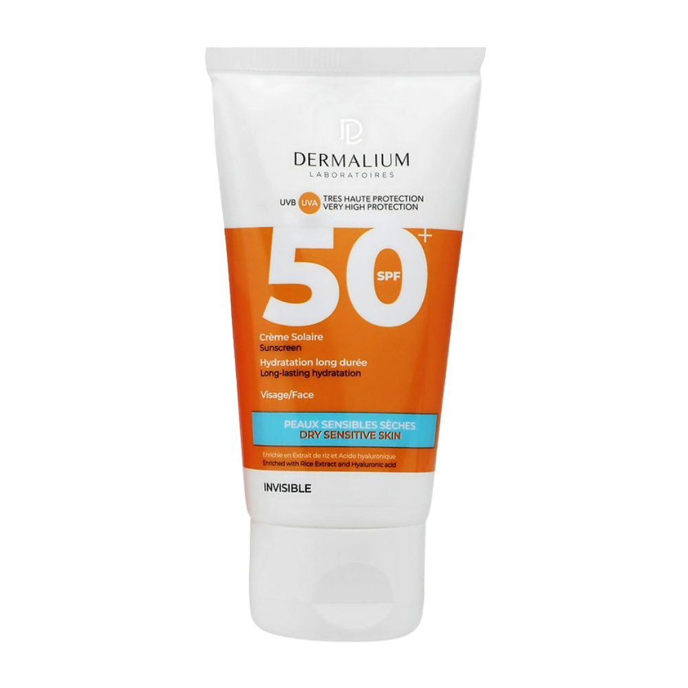 dermalium-ecran-solaire-peaux-sensibles-seches-spf50-50ml.jpg DERMALIUM – Ecran Solaire Peaux Sensibles Seches SPF50+ – 50ml