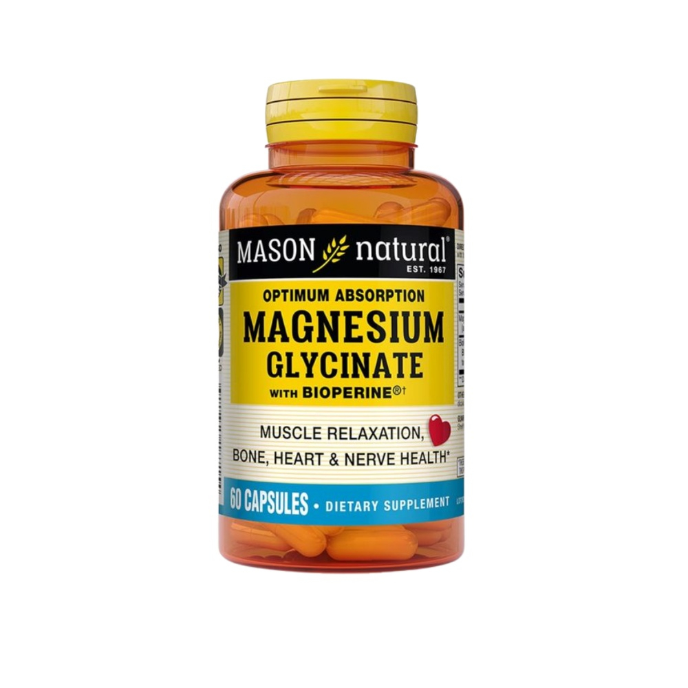 MASON NATURAL – Magnesium Glycinate With Bioperine 60 capsules