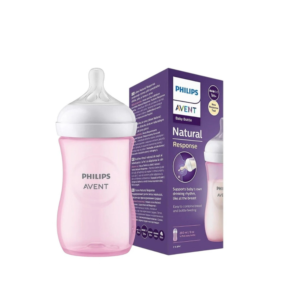 avent-biberon-natural-response-teat-1m-260ml-scy903-11-pink.jpg AVENT – Biberon Natural Response Teat +1m 260ml Scy903 /11 Pink