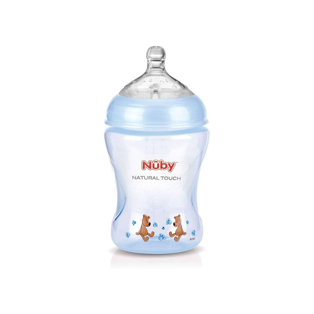 NUBY – Biberon Col Large Blue Claire +0m 240ml NT68007