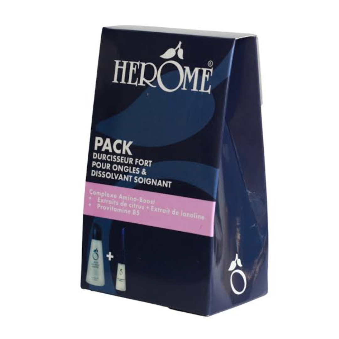 herome-pack-durcisseur-fort-pour-ongles-dissolvant-1.png Herome Pack Durcisseur Fort Pour Ongles + Dissolvant