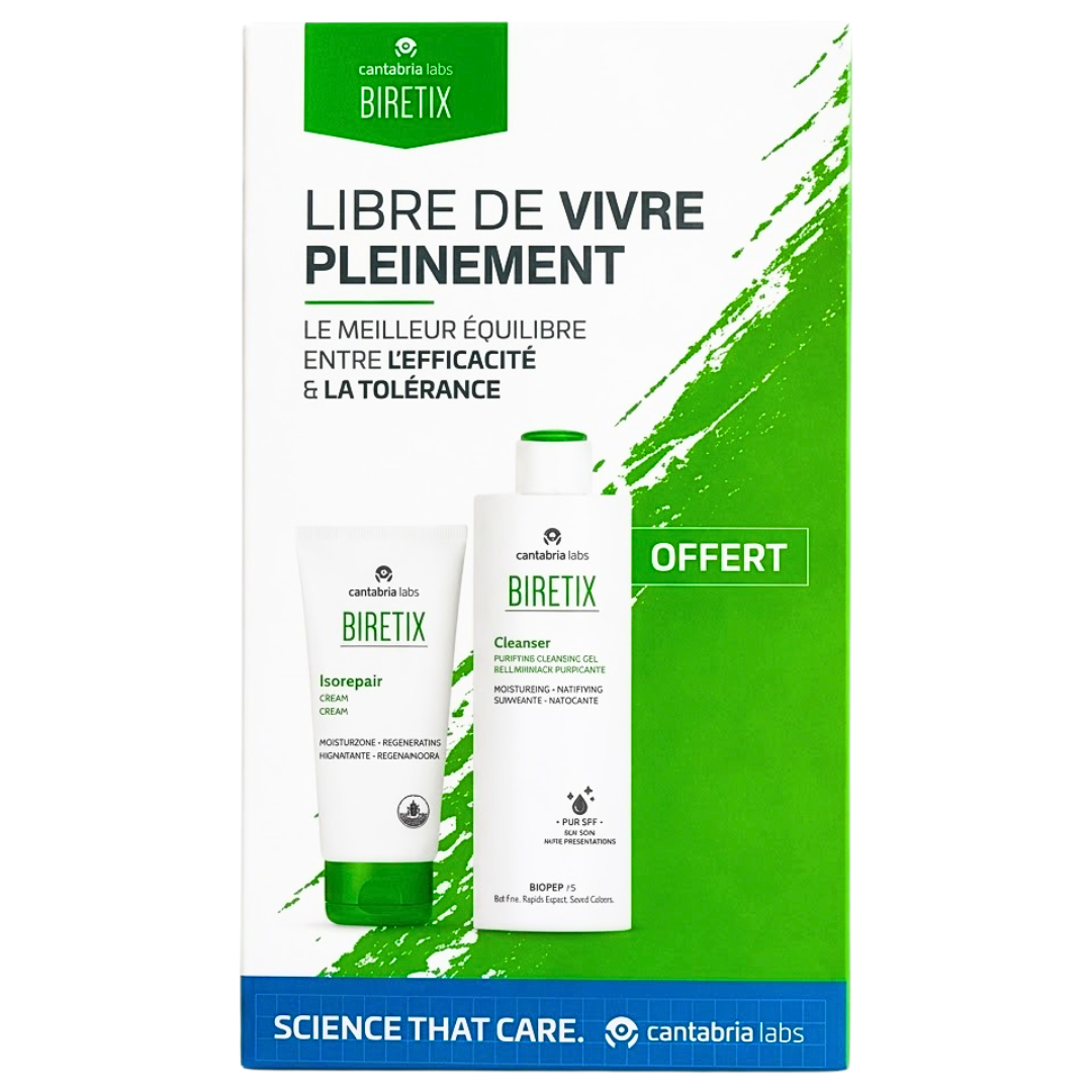 Biretix Isorepair Cream 50ml+Cleanser 200ml Offert Pack
